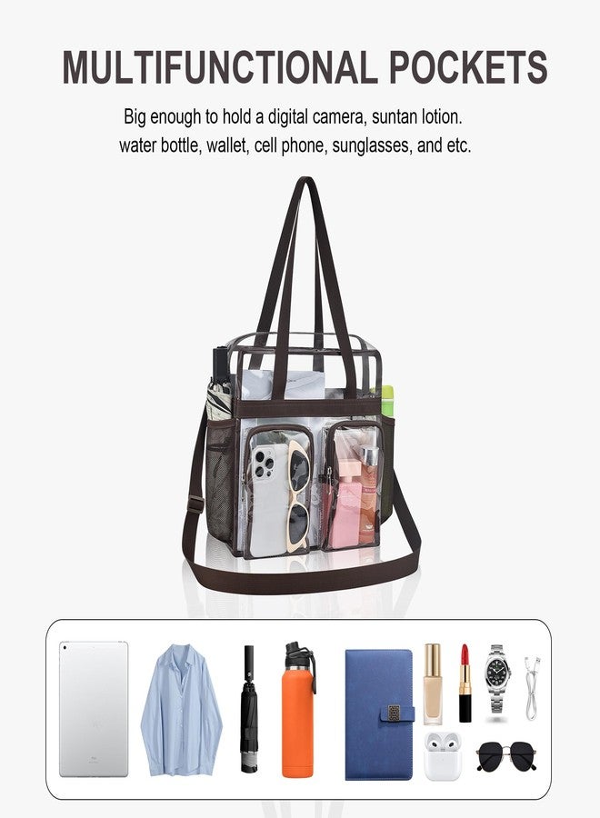 Oraben Clear Bag for Stadium Events 12x6x12 Clear Tote Bag for Women Transparent Lunch Bag for Work Sports Concert - Image 3